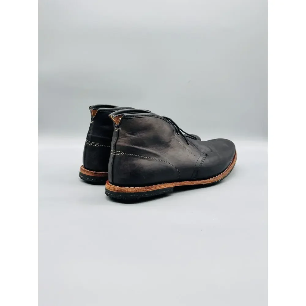 Timberland Boot Company Boots Mens 11 Black Leather Chukka Ankle Casual Lace Up